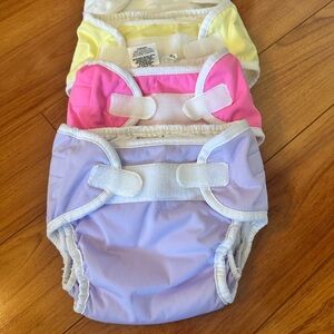 4 Thirsties Brand Medium Cloth Diapers Assorted Colors No Inserts Needed
